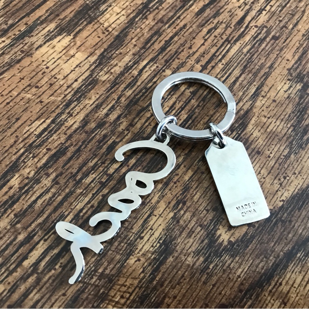 Rare Purple Coach Script Keychain Fob - Picture 3 of 5